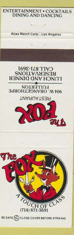 Matchbook Cover - The Fox Fullerton CA