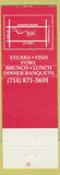 Matchbook Cover - The Fox Fullerton CA
