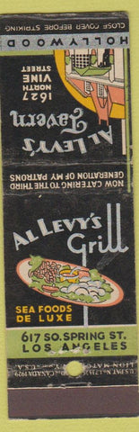 Matchbook Cover - Al Levy's Tavern Hollywood CA deco Lion Canada 1929