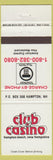 Matchbook Cover - Club Casino Hampton Beach NH