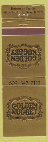 Matchbook Cover - Golden Nugget Casino Atlantic City NJ