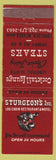 Matchbook Cover - Sturgeon's Log Cabin Restaurant Motel Lovelock NV