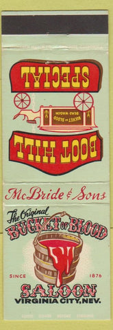 Matchbook Cover - Bucket of Blood Saloon Virginia City NV