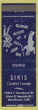Matchbook Cover - Siris Bar Hawthorne CA