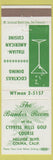 Matchbook Cover - Bunker Room Hypress Hills Golf Course Colma CA