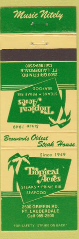 Matchbook Cover - Tropical Acres Fort Lauderdale CA tiki?