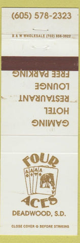 Matchbook Cover - Four Aces Restaurant Casino Deadwood SD