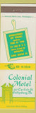 Matchbook Cover - Colonial Motel Gettysburg PA