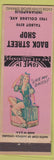 Matchbook Cover - Black Street Shop Indianapolis IN pinup
