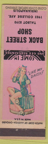 Matchbook Cover - Black Street Shop Indianapolis IN pinup