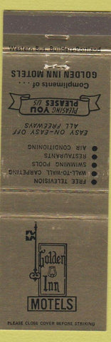Matchbook Cover - Golden Inn Motels Portland Albany Grants Pass OR