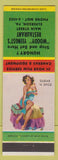 Matchbook Cover - Woody Yeingst's Restaurant Elverson PA pinup film