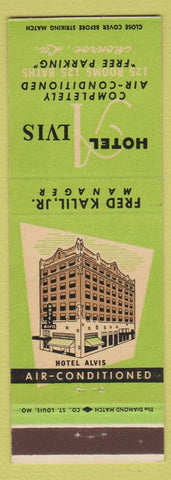 Matchbook Cover - Hotel Alvis Monroe LA