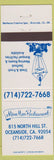 Matchbook Cover - Mira Mar Restaurant Oceanside CA