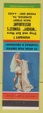 Matchbook Cover - Woody Yeingst's Restaurant Elverson PA pinup film