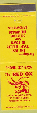 Matchbook Cover - The Red Ox Manhattan Beach CA