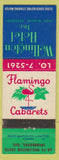 Matchbook Cover - Wellington Hotel Flamingo Cabaret Sherbrooke QC