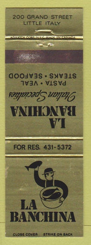 Matchbook Cover - La Banchina Italian Restaurant New York City