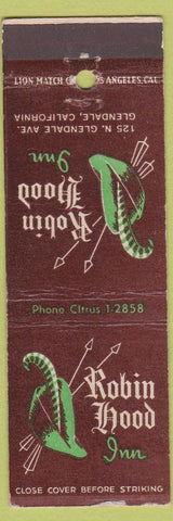 Matchbook Cover - Robin Hood Inn Glendale CA