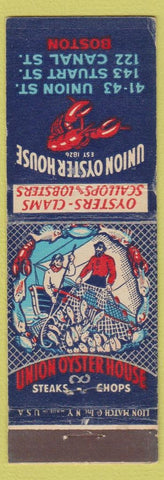 Matchbook Cover - Union Oyster House Boston MA lobster