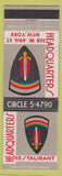 Matchbook Cover - Headquarters Restaurant New York City