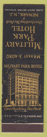 Matchbook Cover - Military Park Hotel Newark NJ