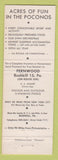 Matchbook Cover - Fernwood Pocono Mountain Resort Bushkill PA