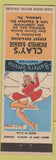 Matchbook Cover - Clay's Richfield oil gas Lebanon PA pinup