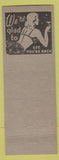 Matchbook Cover - Busy Bee Grill Niagara Falls NY pinup girlie back