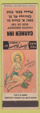 Matchbook Cover - Carmen Inn Chicago IL pinup