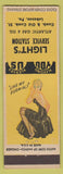 Matchbook Cover - Light's Service Atlantic oil gas Lebanon PA pinup