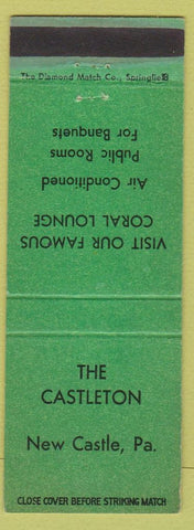 Matchbook Cover - The Castleton Hotel New Castle PA