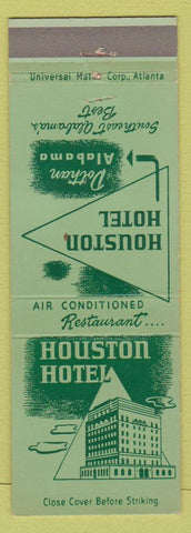 Matchbook Cover - Houston Hotel Dothan AL green