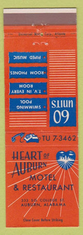 Matchbook Cover - Heart of Auburn Motel Restaurant Auburn AL