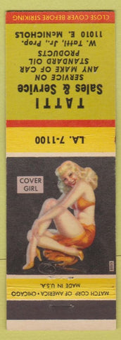 Matchbook Cover - Tatti Sales Service Standard oil gas Detroit? MI pinup