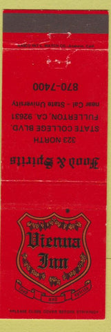 Matchbook Cover - Vienna Inn Fullerton CA