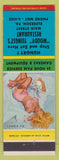 Matchbook Cover - Woody Yeingst's Restaurant Elverson PA pinup film
