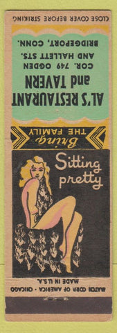 Matchbook Cover - Al's Restaurant Tavern Bridgeport CT pinup