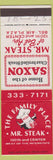 Matchbook Cover - Mr Steak Omaha NE WRITING