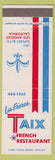 Matchbook Cover - Les Freres Taix French Restaurant Los Angeles CA