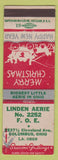 Matchbook Cover - Linden Aerie Eagle Club Columbus OH
