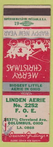 Matchbook Cover - Linden Aerie Eagle Club Columbus OH