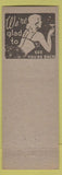 Matchbook Cover - Busy Bee Grill Niagara Falls NY pinup girlie back