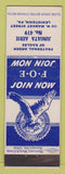 Matchbook Cover - Eagles Club Juniata Aerie Lewistown PA