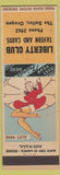 Matchbook Cover - Liberty Club Tavern Cards Dalles OR pinup