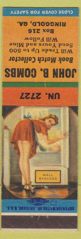 Matchbook Cover - John B Combs Match Collector Ringgold GA pinup