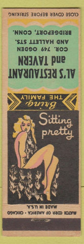 Matchbook Cover - Al's Restaurant Tavern Bridgeport CT pinup