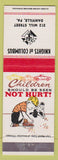 Matchbook Cover - Knights of Columbus Danville PA