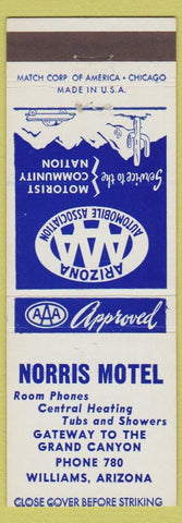 Matchbook Cover - Norris Motel Williams AZ