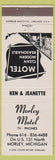 Matchbook Cover - Morley Motel MI